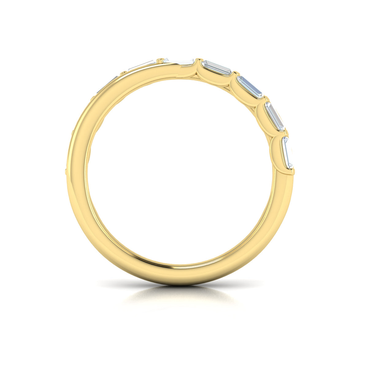 14kt Yellow Gold Diamond Stackable Womens Wedding Band