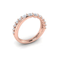 14kt Rose Gold Diamond Stackable Womens Wedding Band