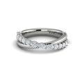 14K White Gold Diamond Stackable Wedding Band