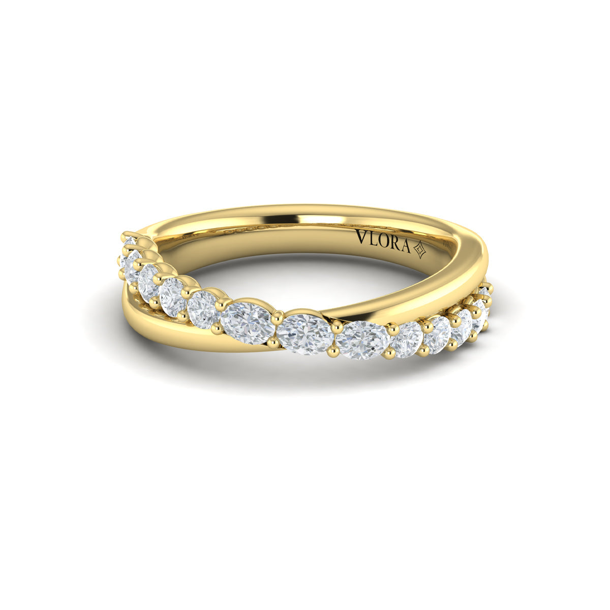 14kt Yellow Gold Diamond Stackable Wedding Band