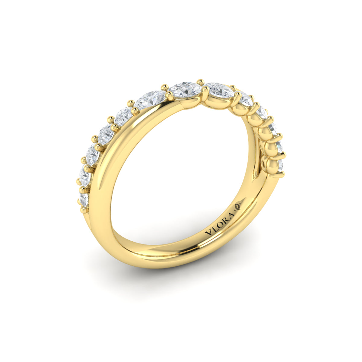 14kt Yellow Gold Diamond Stackable Wedding Band