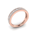 14kt Rose Gold Diamond Womens Stackable Wedding Band