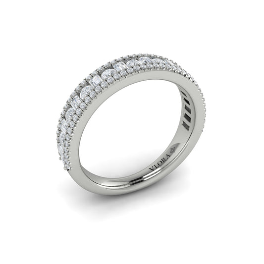 14K White Gold Diamond Stackable Wedding Band