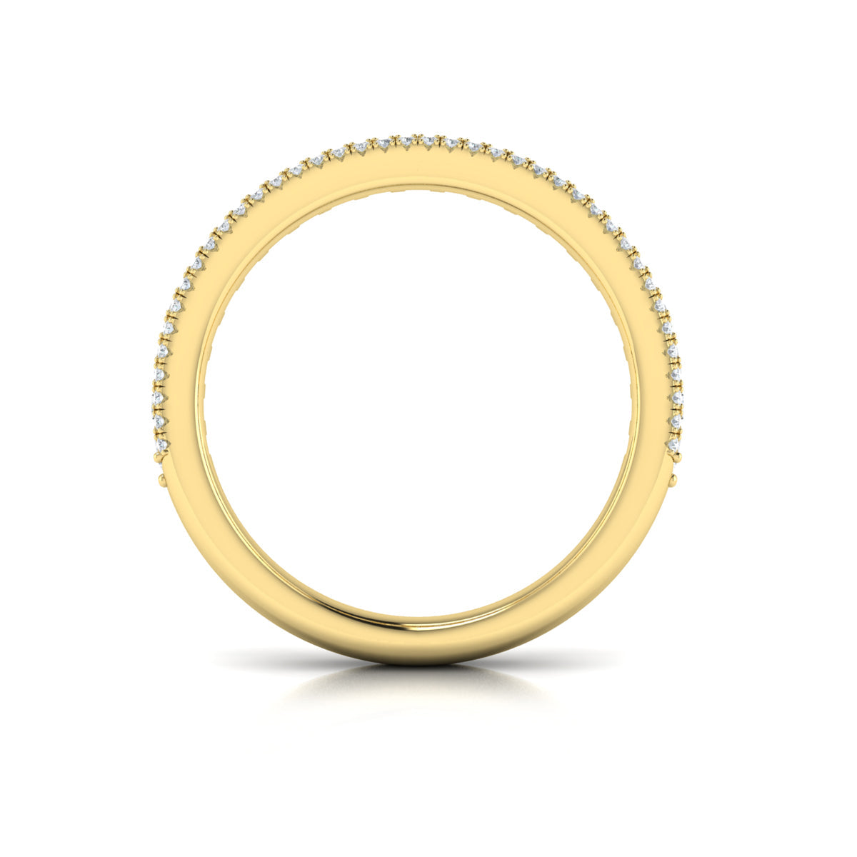18kt Yellow Gold Diamond Womens Stackable Wedding Band