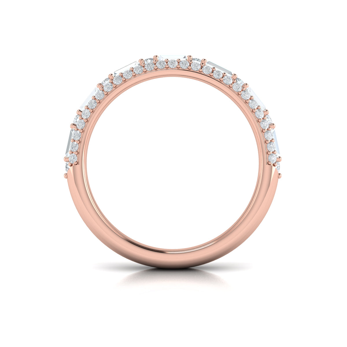 18kt Rose Gold Diamond Stackable Wedding Band