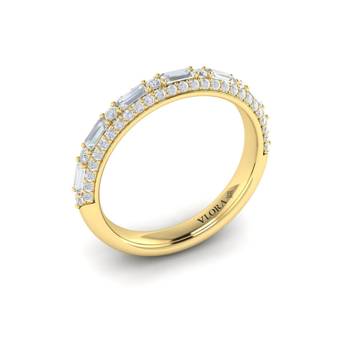 18kt Yellow Gold Diamond Stackable Wedding Band