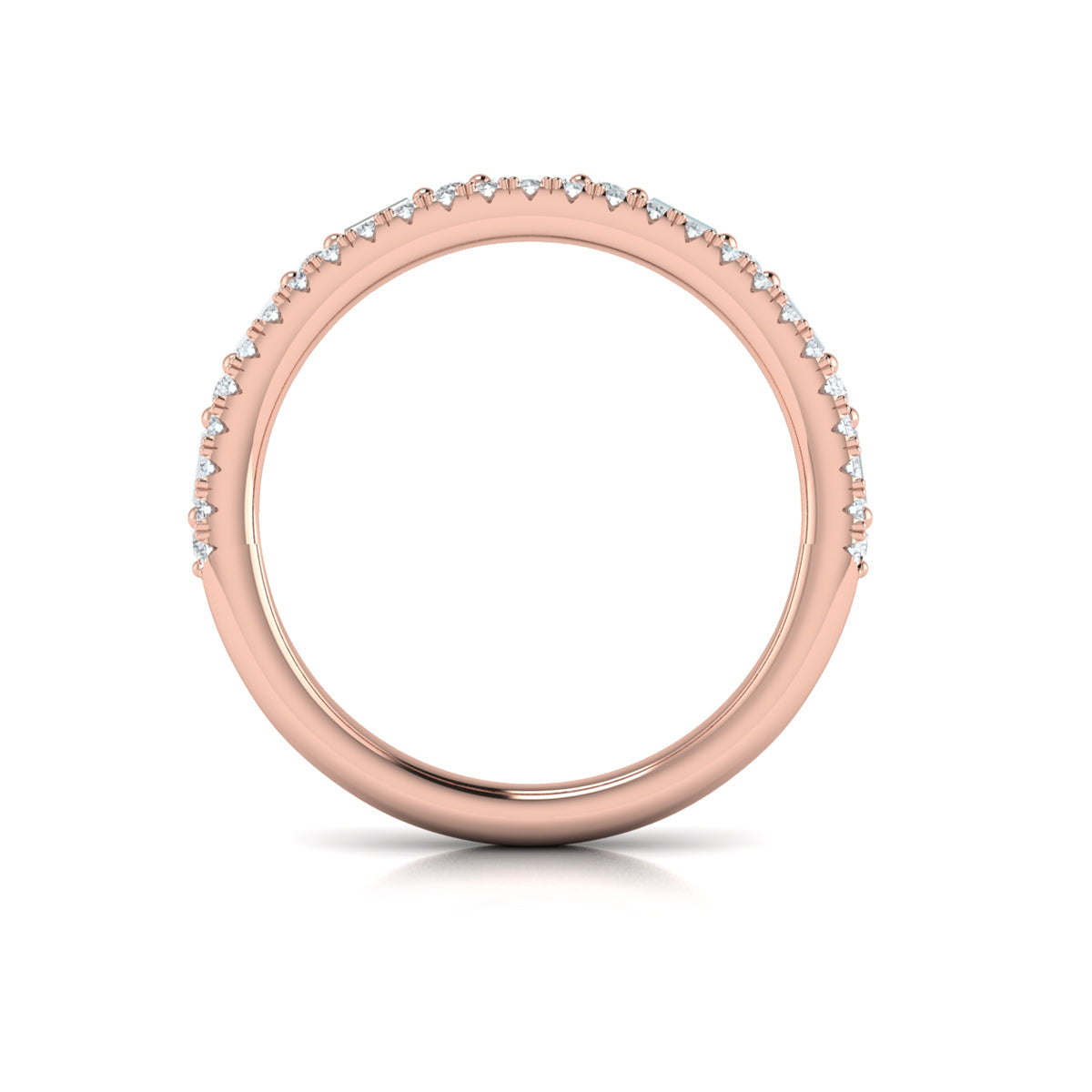 14kt Rose Gold Diamond Stackable Wedding Band