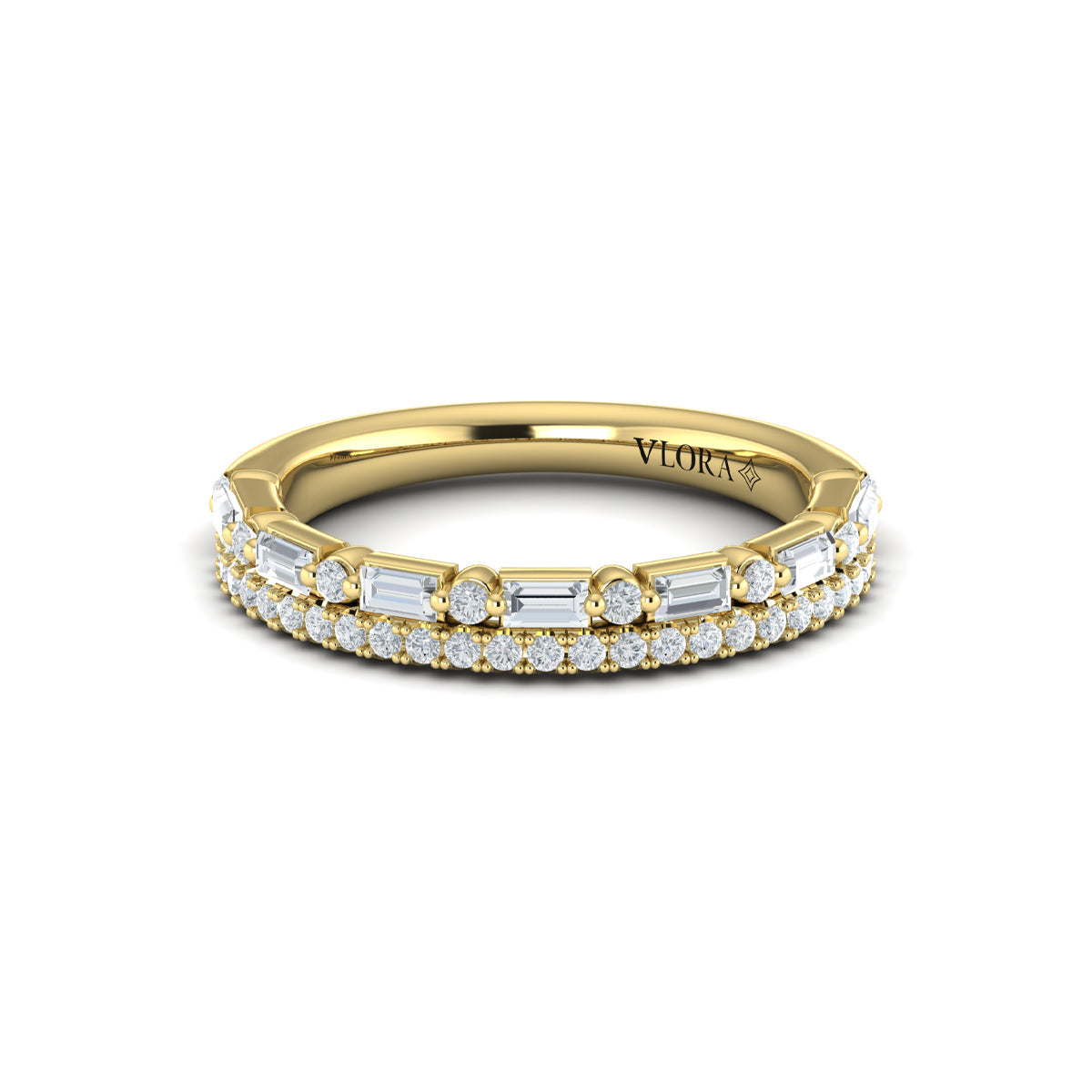 14kt Yellow Gold Diamond Stackable Wedding Band