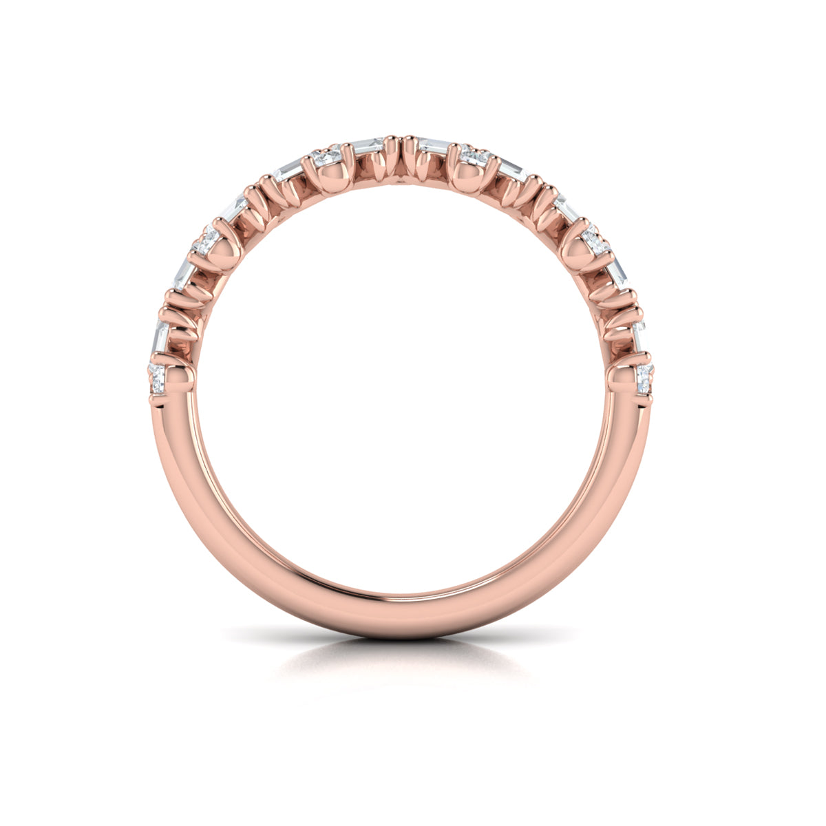 14kt Rose Gold Diamond Stackable Wedding Band