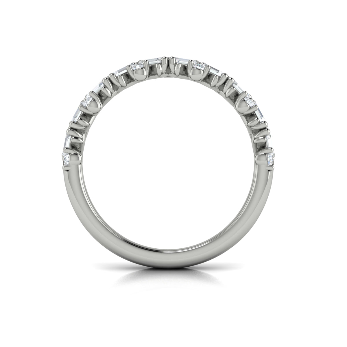14K White Gold Diamond Stackable Wedding Band
