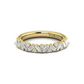 14kt Yellow Gold Diamond Womens Stackable Wedding Band