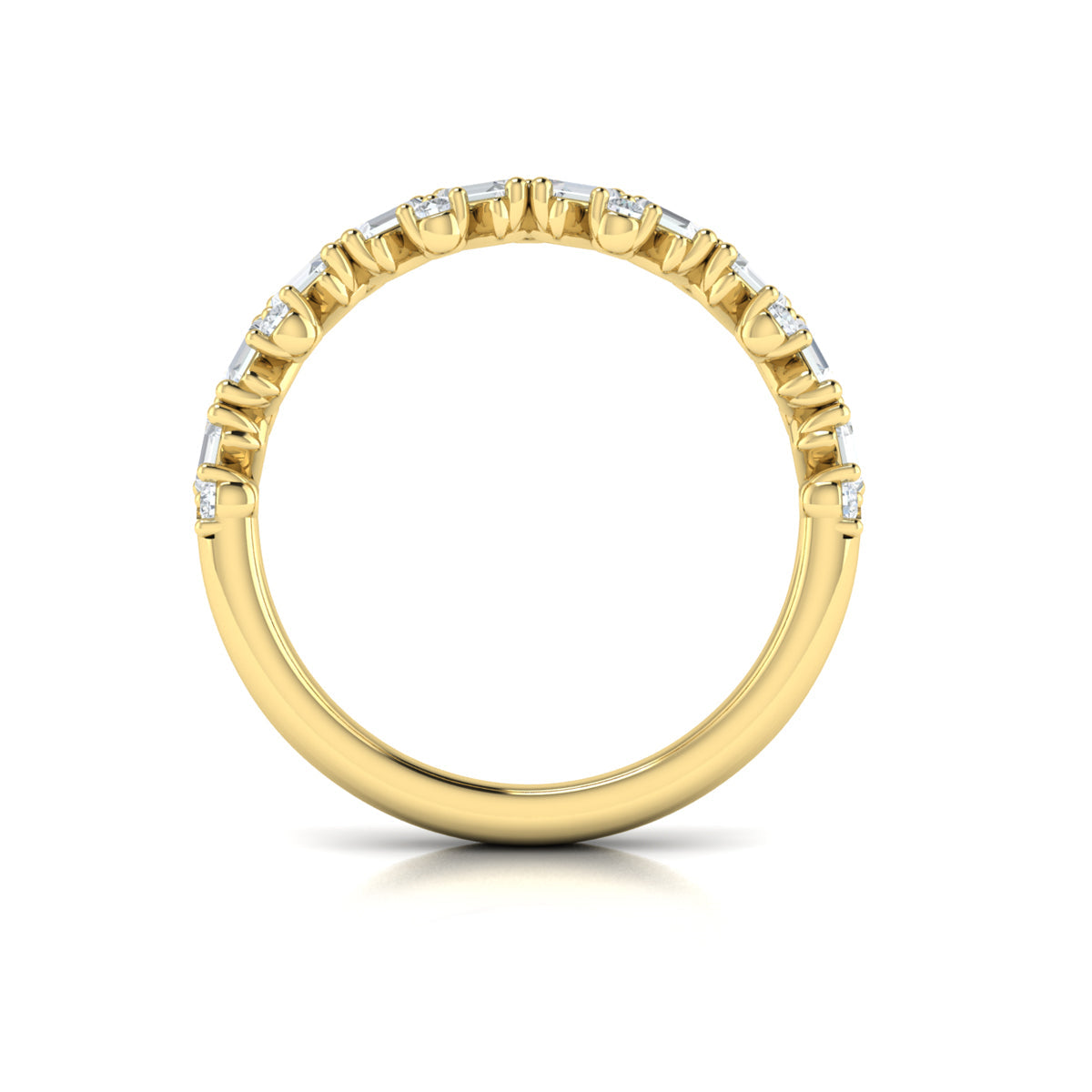 14kt Yellow Gold Diamond Womens Stackable Wedding Band