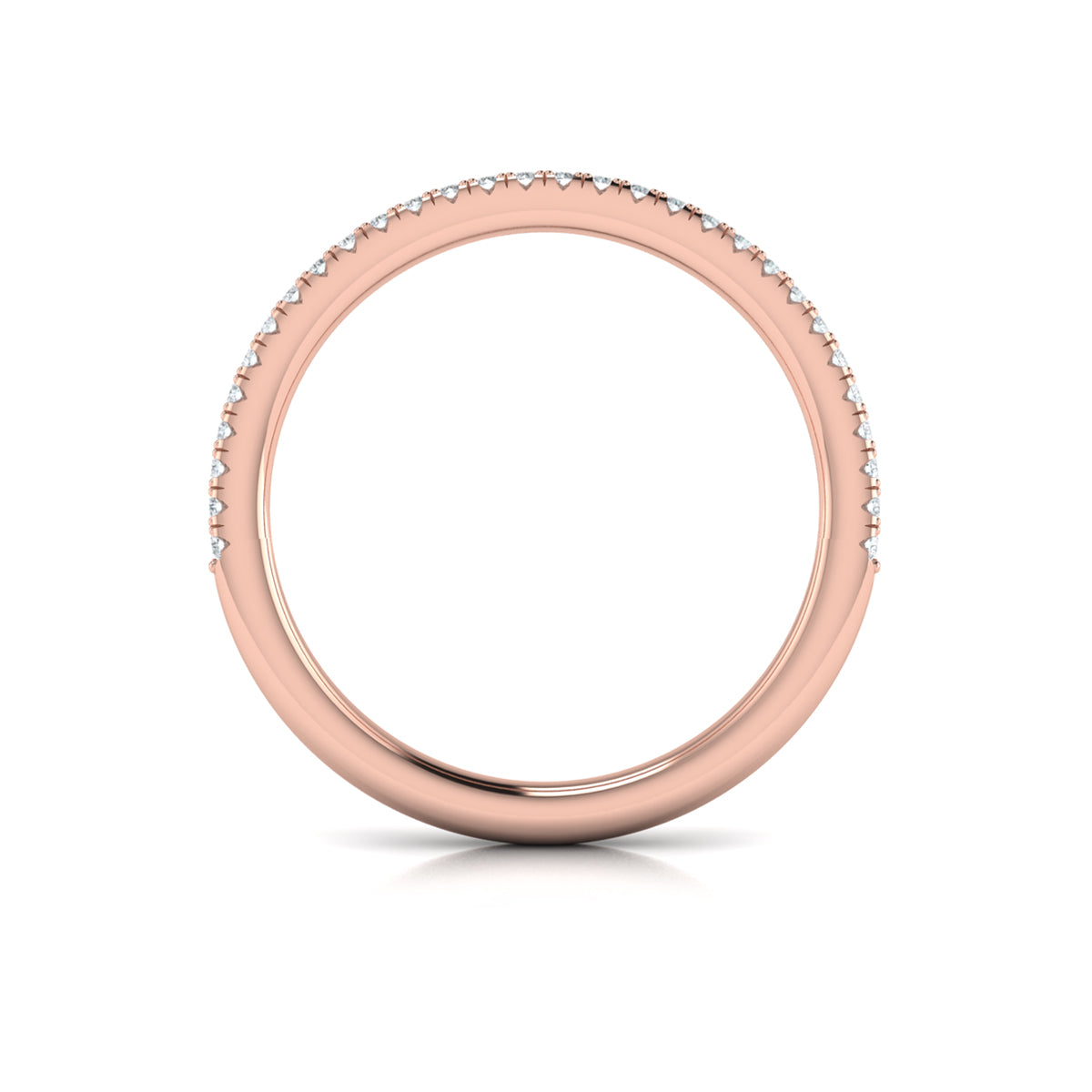 14kt Rose Gold Sapphire Womens Stackable Wedding Band