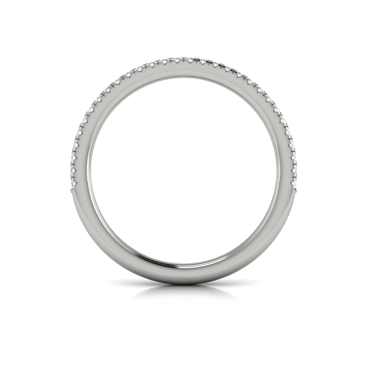 14K White Gold Sapphire Stackable Wedding Band