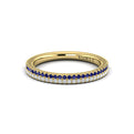 14kt Yellow Gold Sapphire Womens Stackable Wedding Band