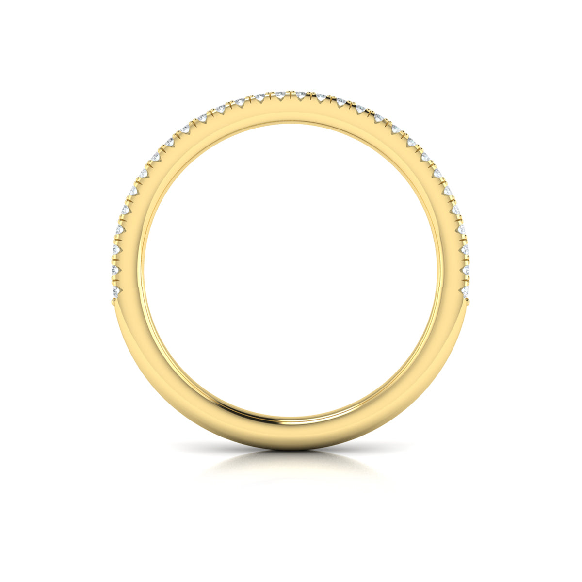 14kt Yellow Gold Sapphire Womens Stackable Wedding Band