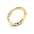 14kt Yellow Gold Diamond Stackable Womens Wedding Band