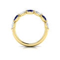 14kt Yellow Gold Sapphire Womens Stackable Wedding Band