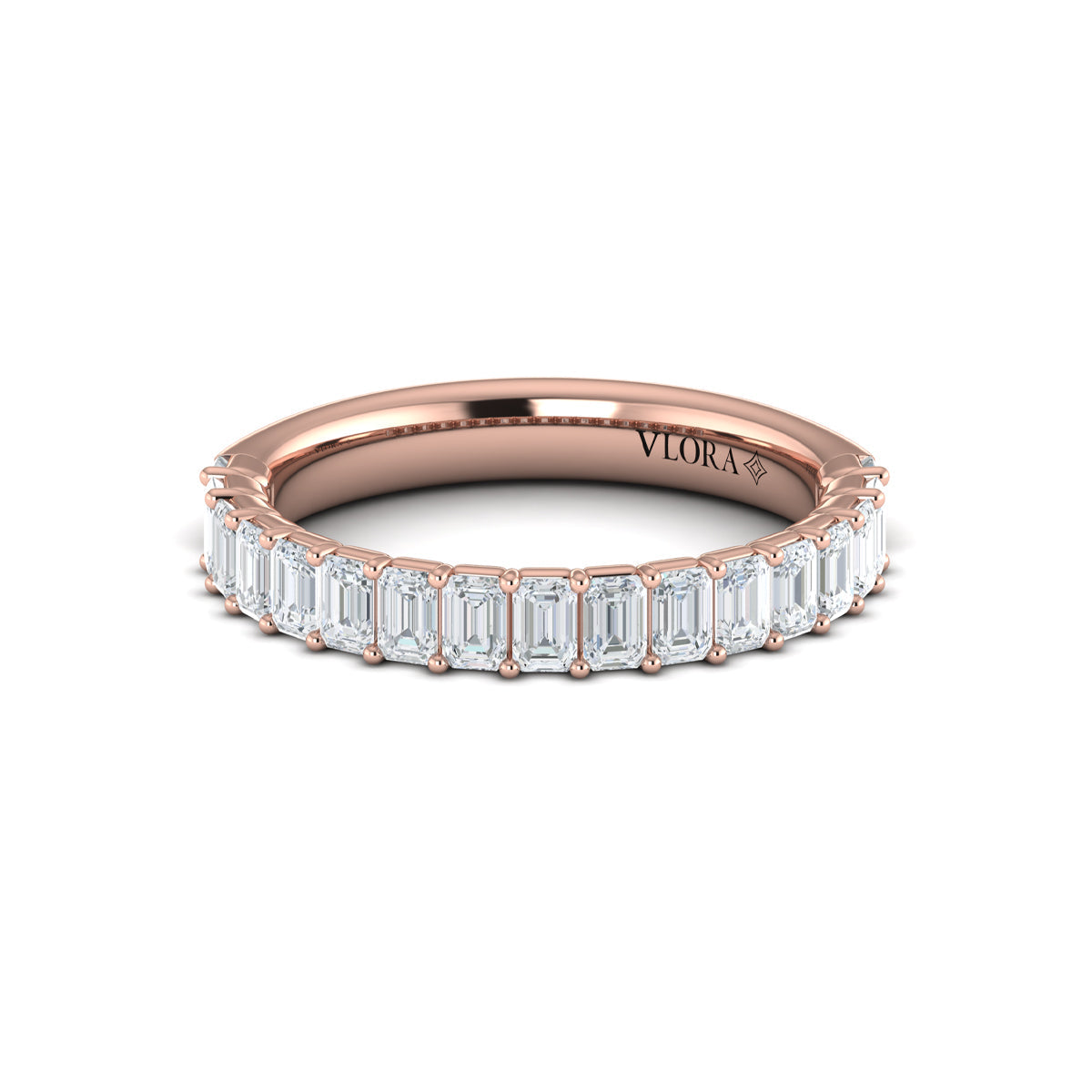 14kt Rose Gold Diamond Stackable Wedding Band
