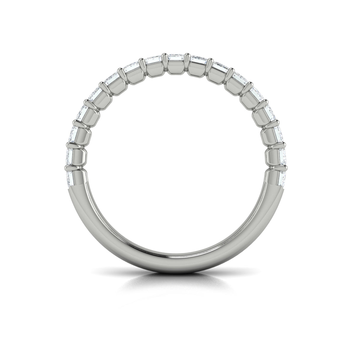 14K White Gold Diamond Stackable Womens Wedding Band