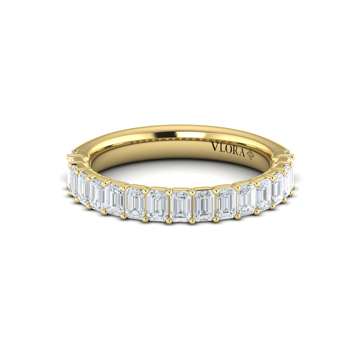 14kt Yellow Gold Diamond Womens Stackable Wedding Band