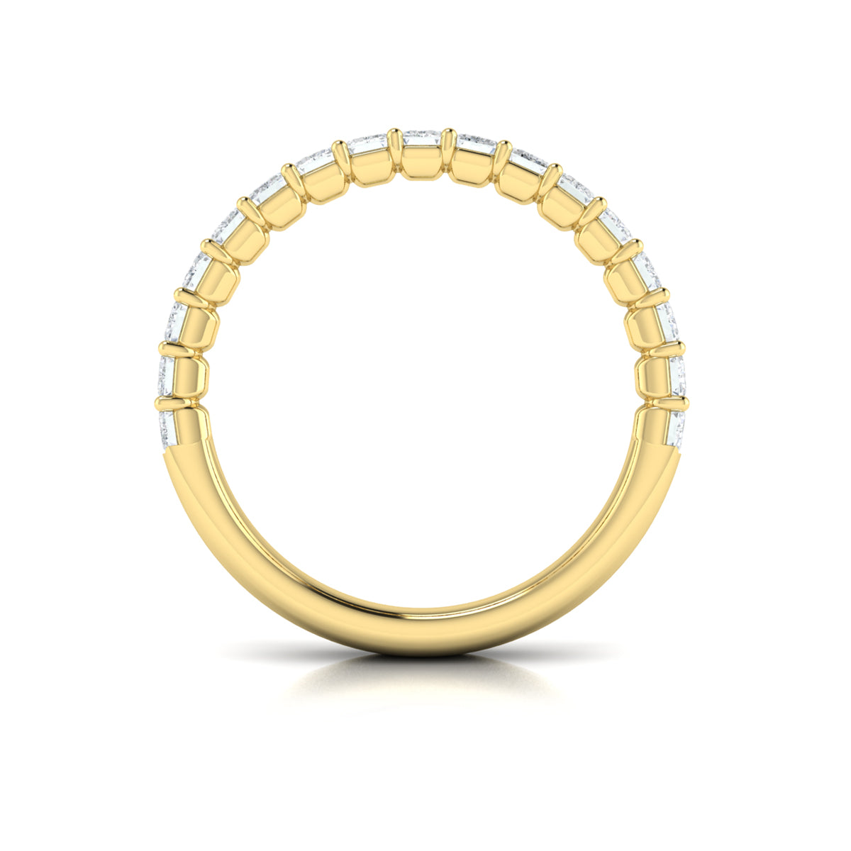 14kt Yellow Gold Diamond Womens Stackable Wedding Band