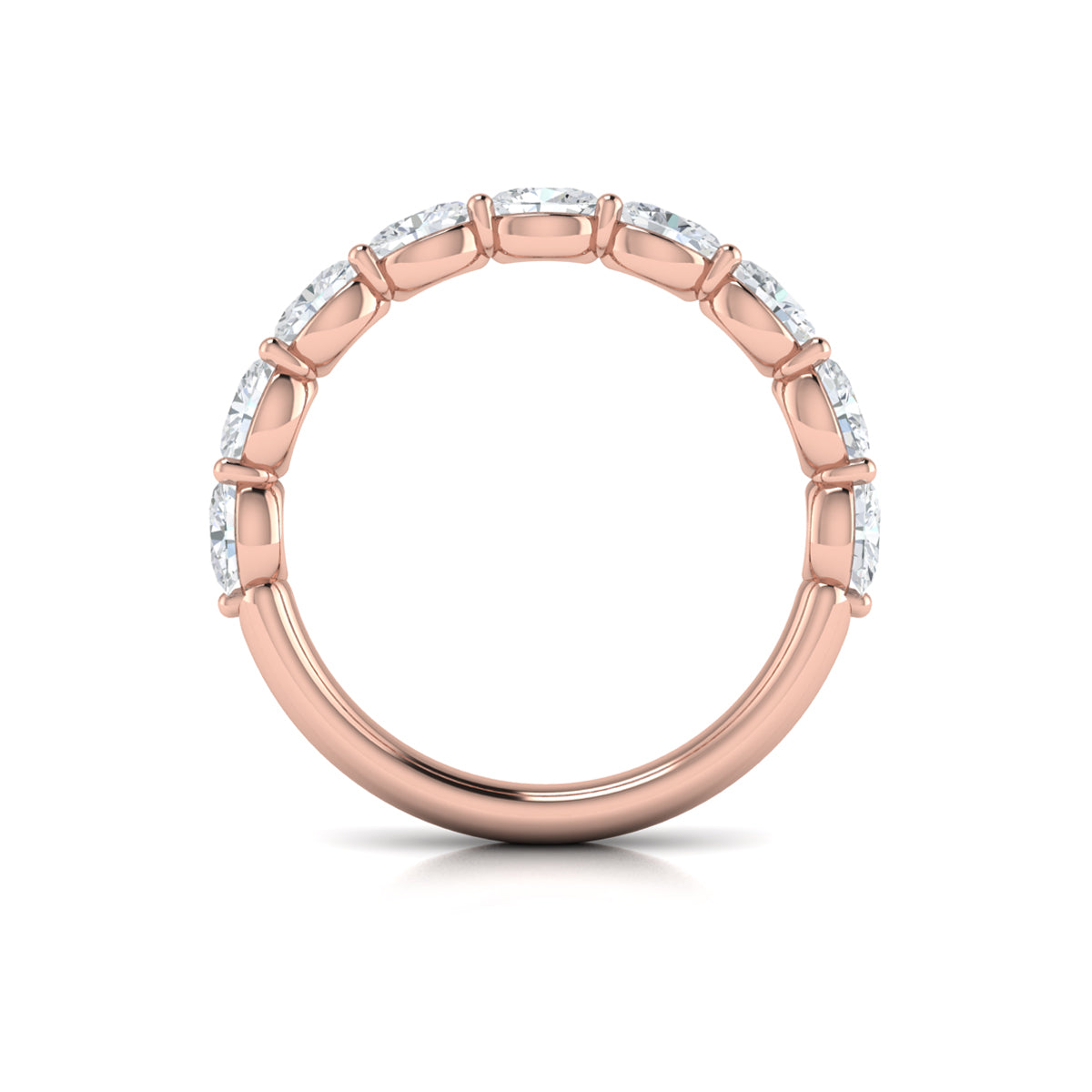 18kt Rose Gold Diamond Stackable Wedding Band