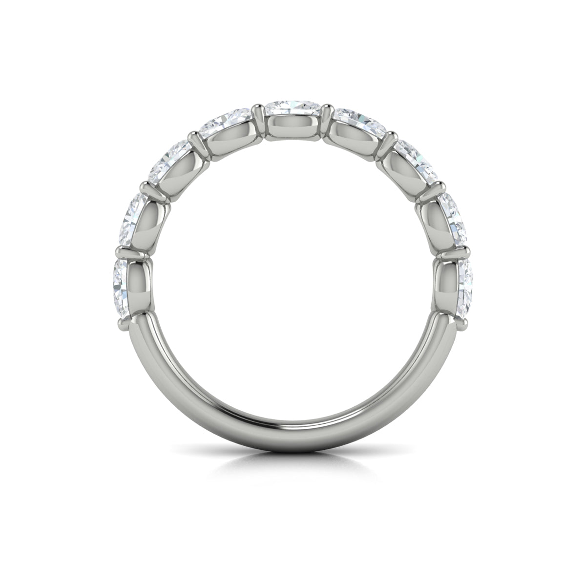 14K White Gold Diamond Stackable Womens Wedding Band