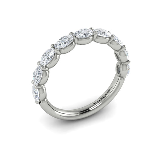 14K White Gold Diamond Stackable Womens Wedding Band