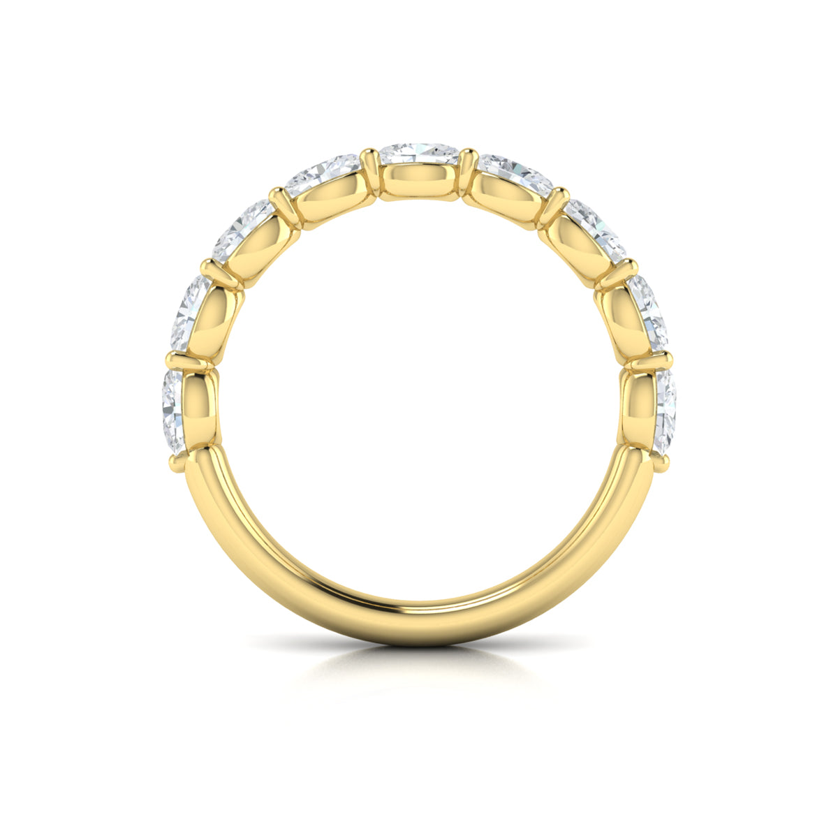 14kt Yellow Gold Diamond Womens Stackable Wedding Band