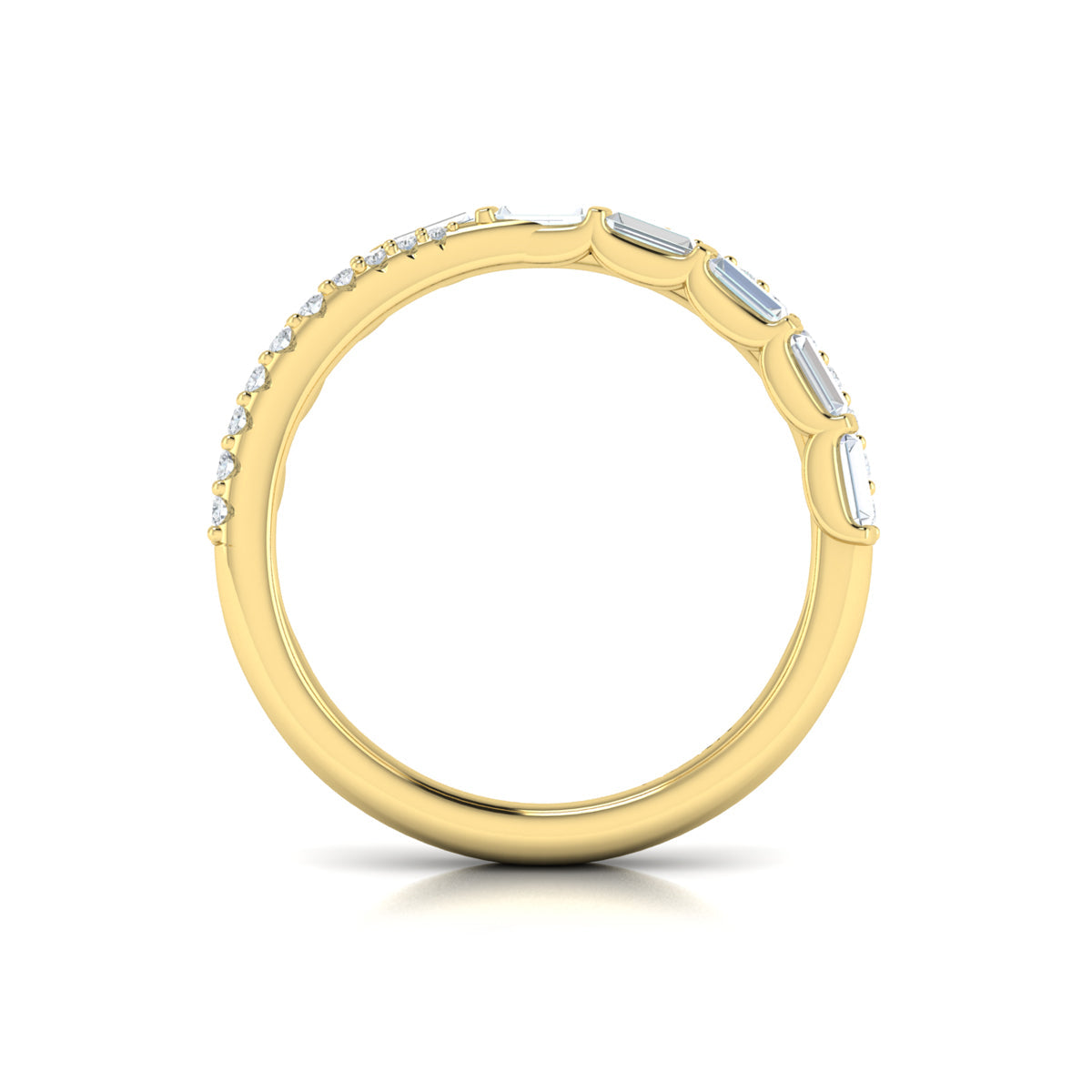 14kt Yellow Gold Diamond Stackable Womens Wedding Band