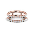 14kt Rose Gold 0.9ct Diamond Womens Wedding Band