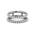 14K White Gold 0.9ct Diamond Womens Wedding Band Enhancer