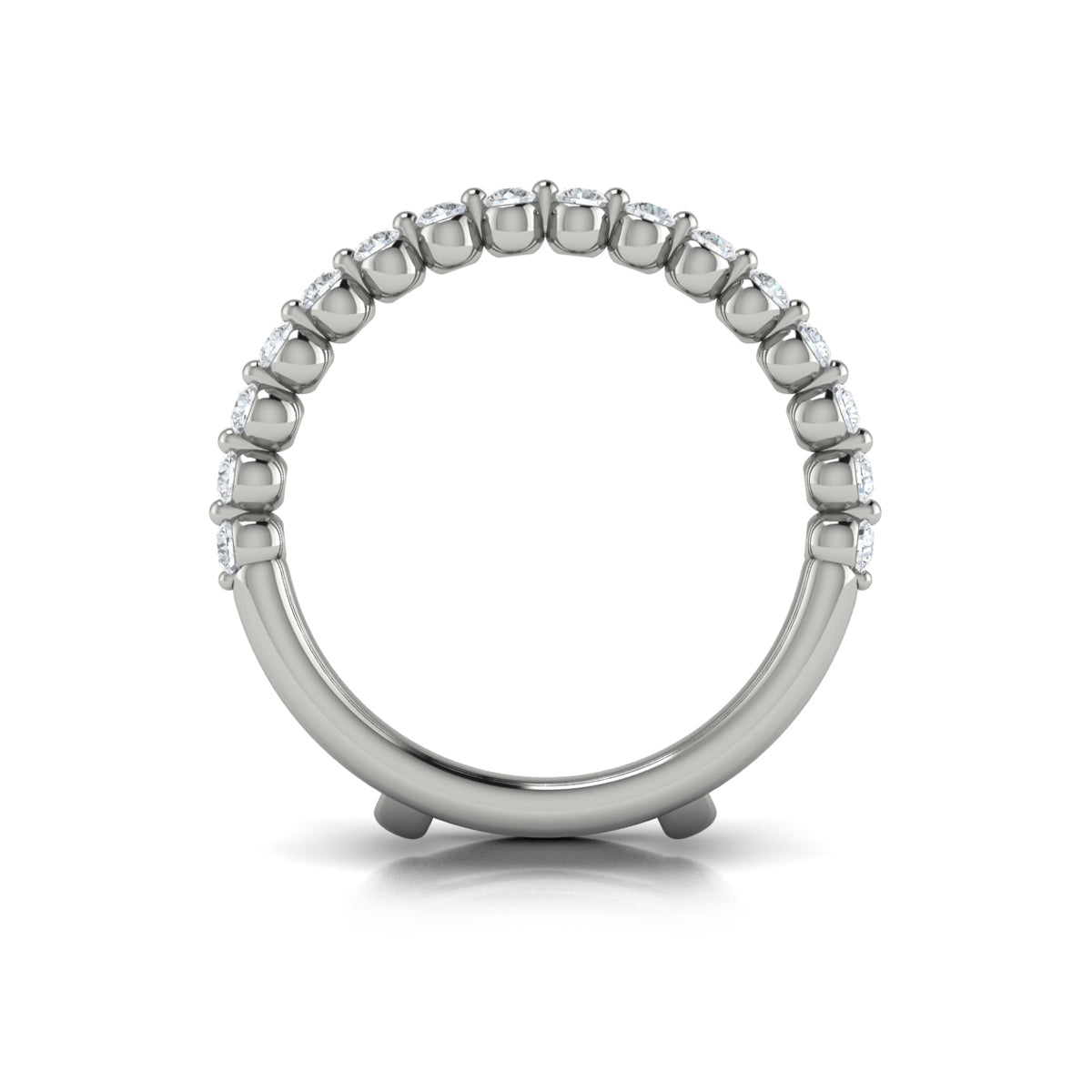 14K White Gold 0.9ct Diamond Womens Wedding Band Enhancer