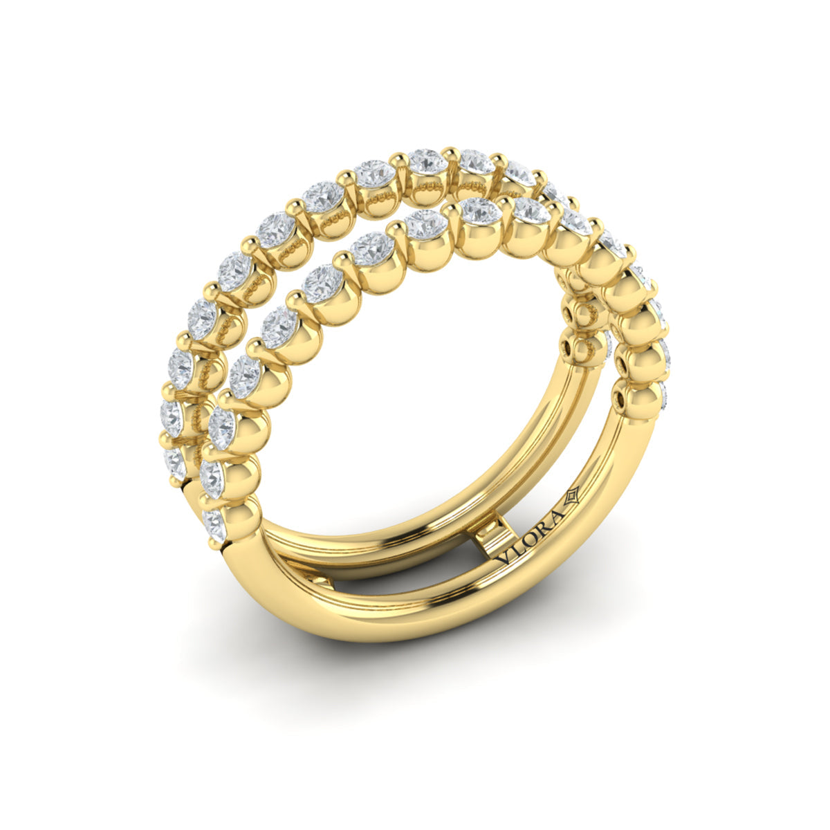 14kt Yellow Gold 0.9ct Diamond Wedding Band Enhancer