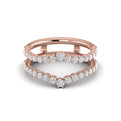 14kt Rose Gold Diamond Wedding Band Enhancer