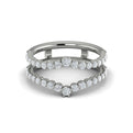 14K White Gold 0.8ct Diamond Wedding Band Enhancer