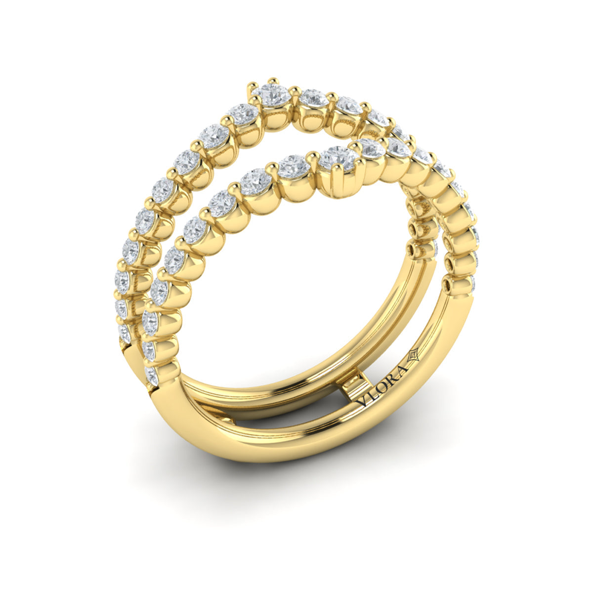 18kt Yellow Gold 0.8ct Diamond Band Enhancer