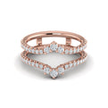 18kt Rose Gold Diamond Wedding Band Enhancer