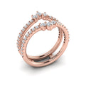 18kt Rose Gold Diamond Wedding Band Enhancer
