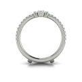 14K White Gold Diamond Womens Wedding Band Enhancer
