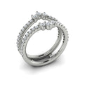 14K White Gold Diamond Womens Wedding Band Enhancer