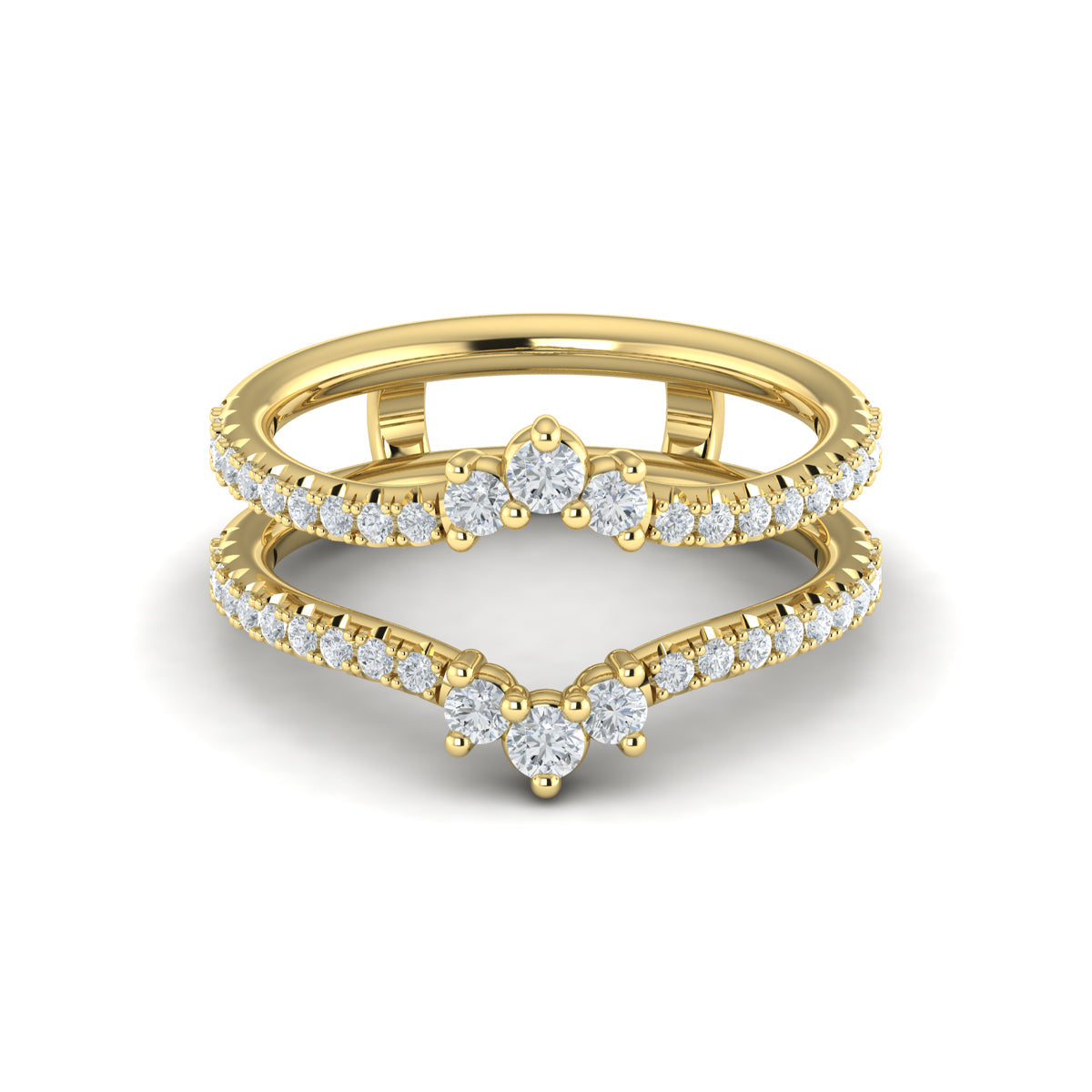 14kt Yellow Gold 0.67ct Diamond Wedding Band Enhancer