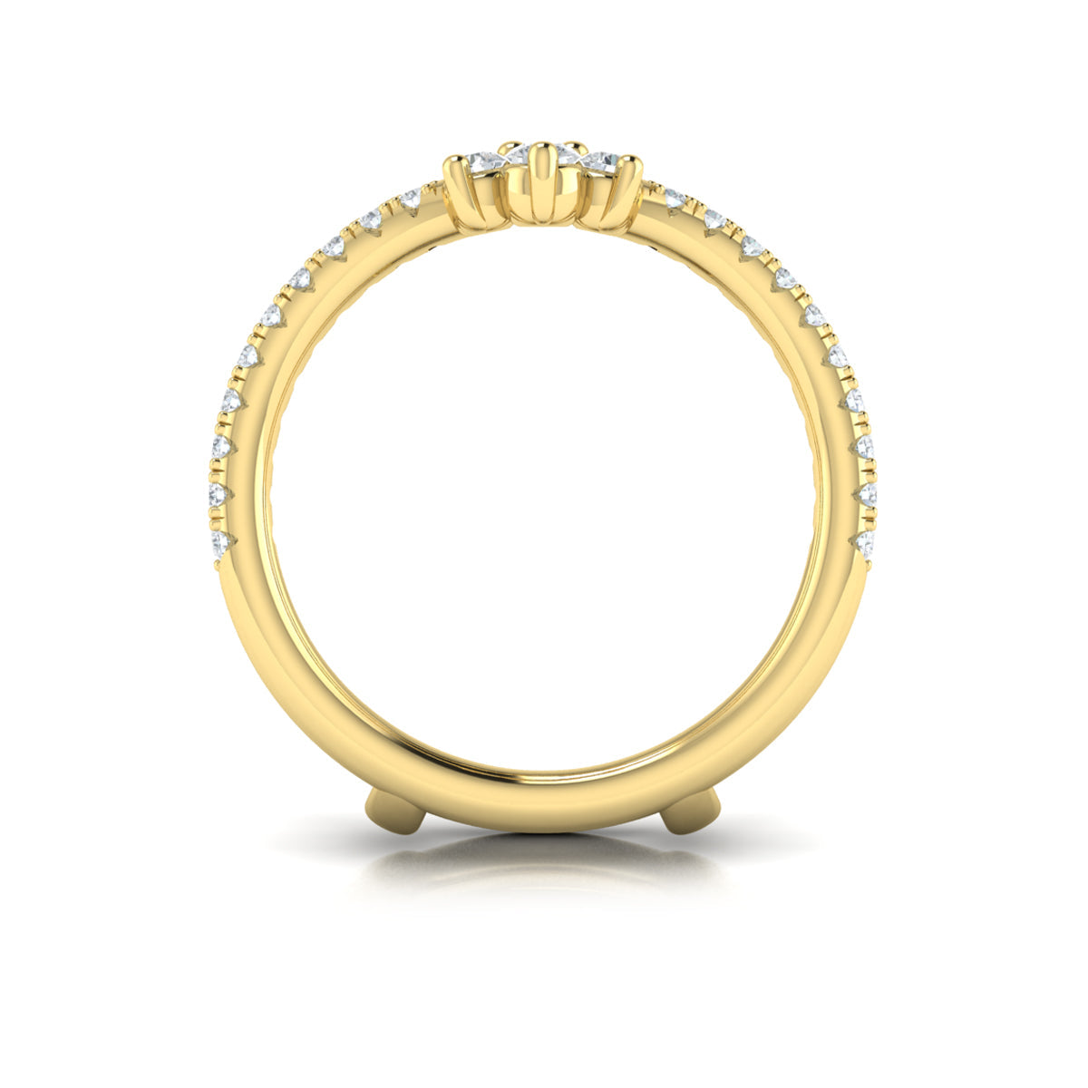 14kt Yellow Gold 0.67ct Diamond Wedding Band Enhancer