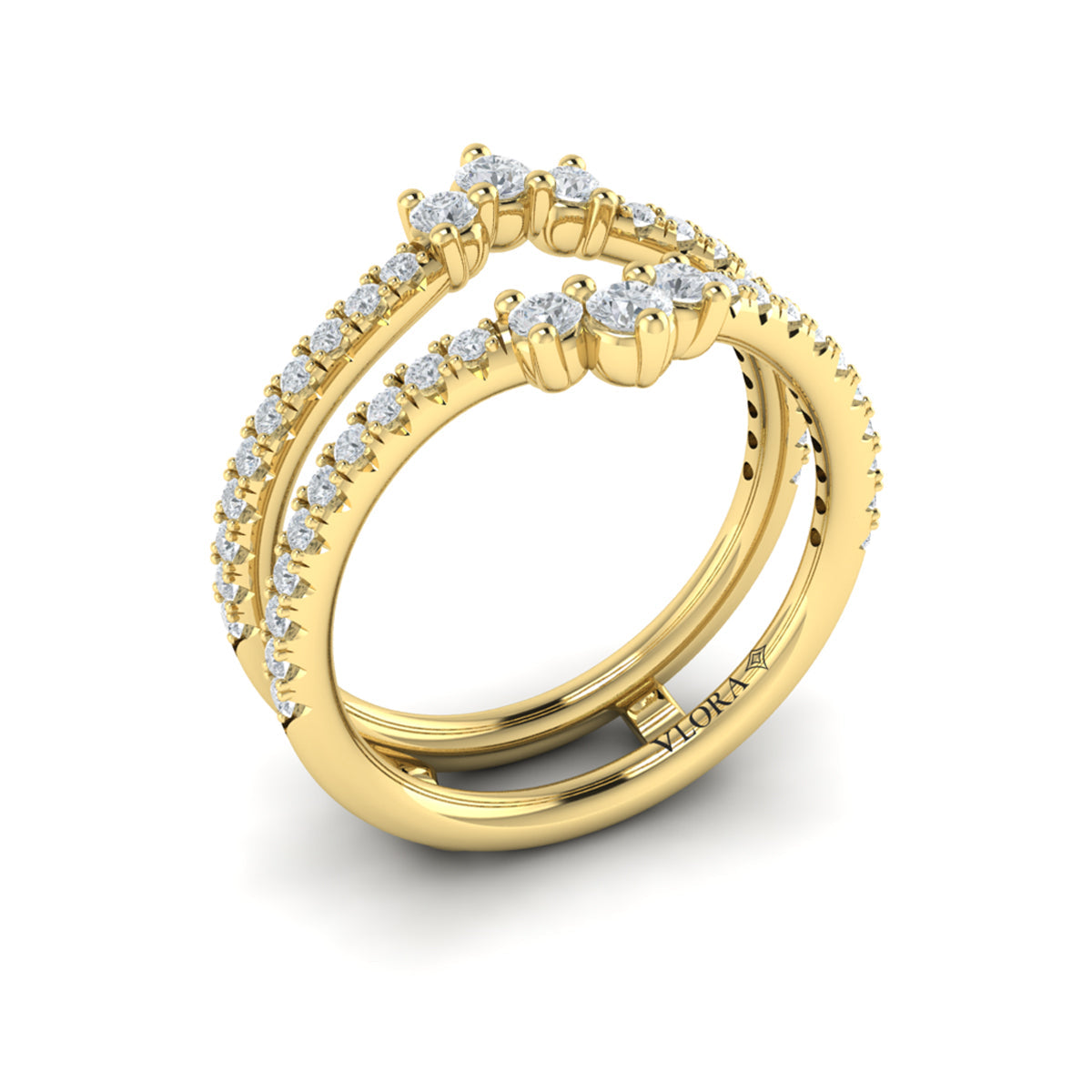 14kt Yellow Gold 0.67ct Diamond Wedding Band Enhancer