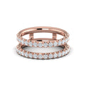 18kt Rose Gold Diamond Wedding Band Ring Enhancer