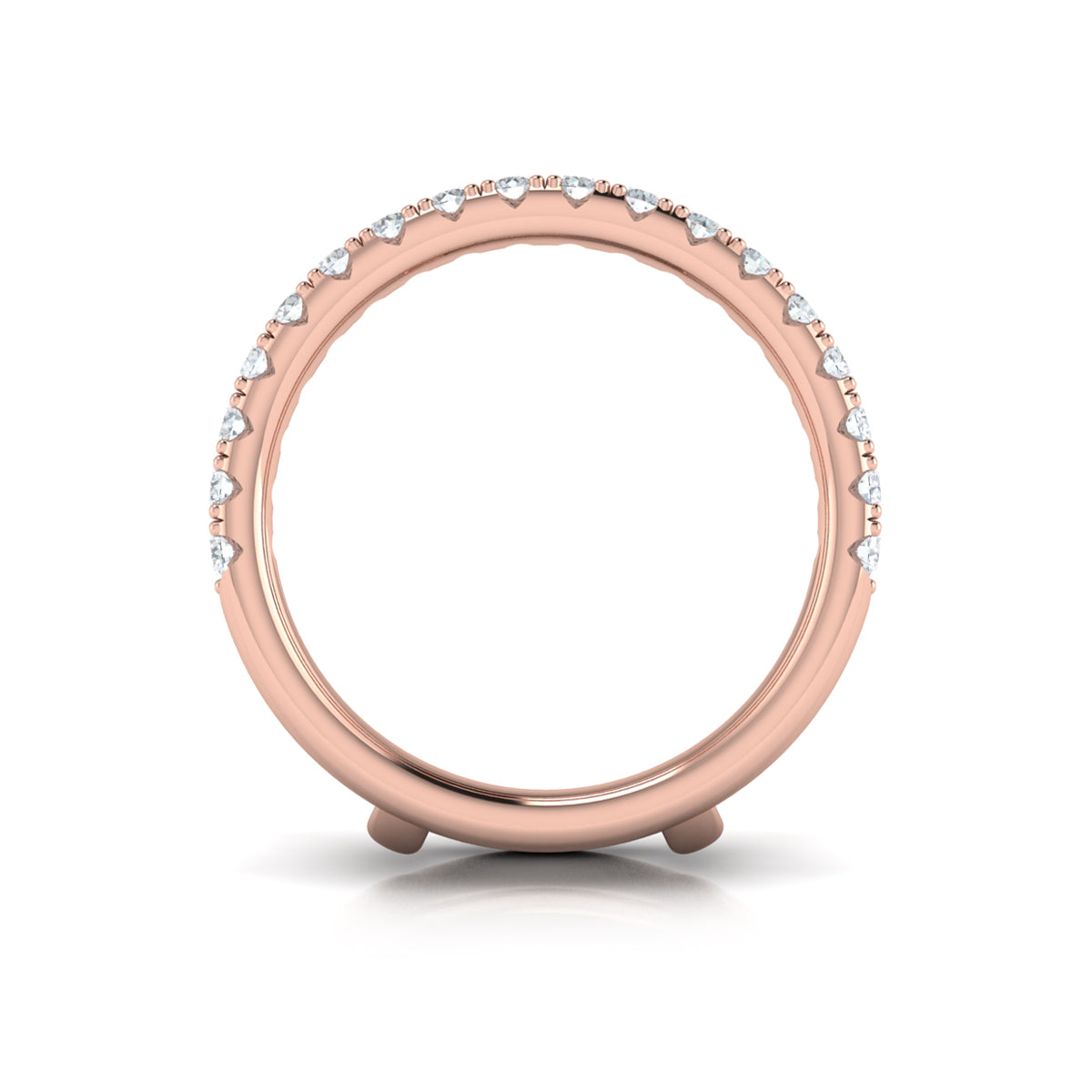 18kt Rose Gold Diamond Wedding Band Ring Enhancer