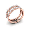 18kt Rose Gold Diamond Wedding Band Ring Enhancer