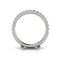 14K White Gold Diamond Womens Wedding Band Enhancer
