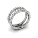 14K White Gold Diamond Womens Wedding Band Enhancer